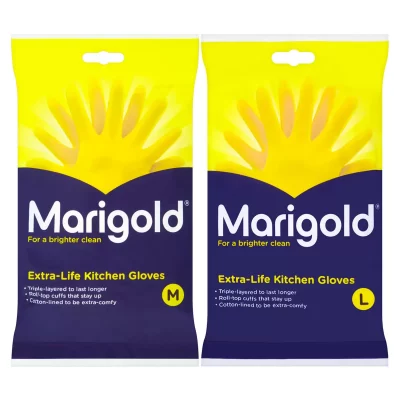 Marigold Extra Life Kitchen Gloves, Medium and Large