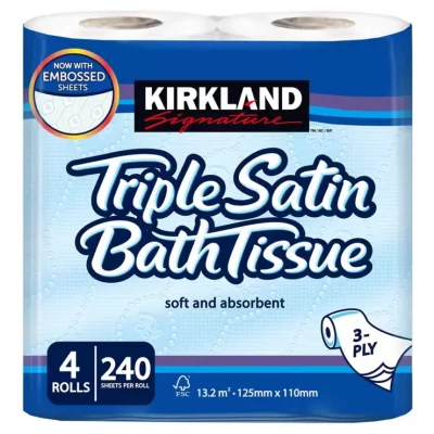 Kirkland Signature Triple Satin 3 Ply Toilet Tissue